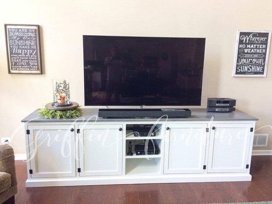 NAPLES wood Tv stand entertainment center media console