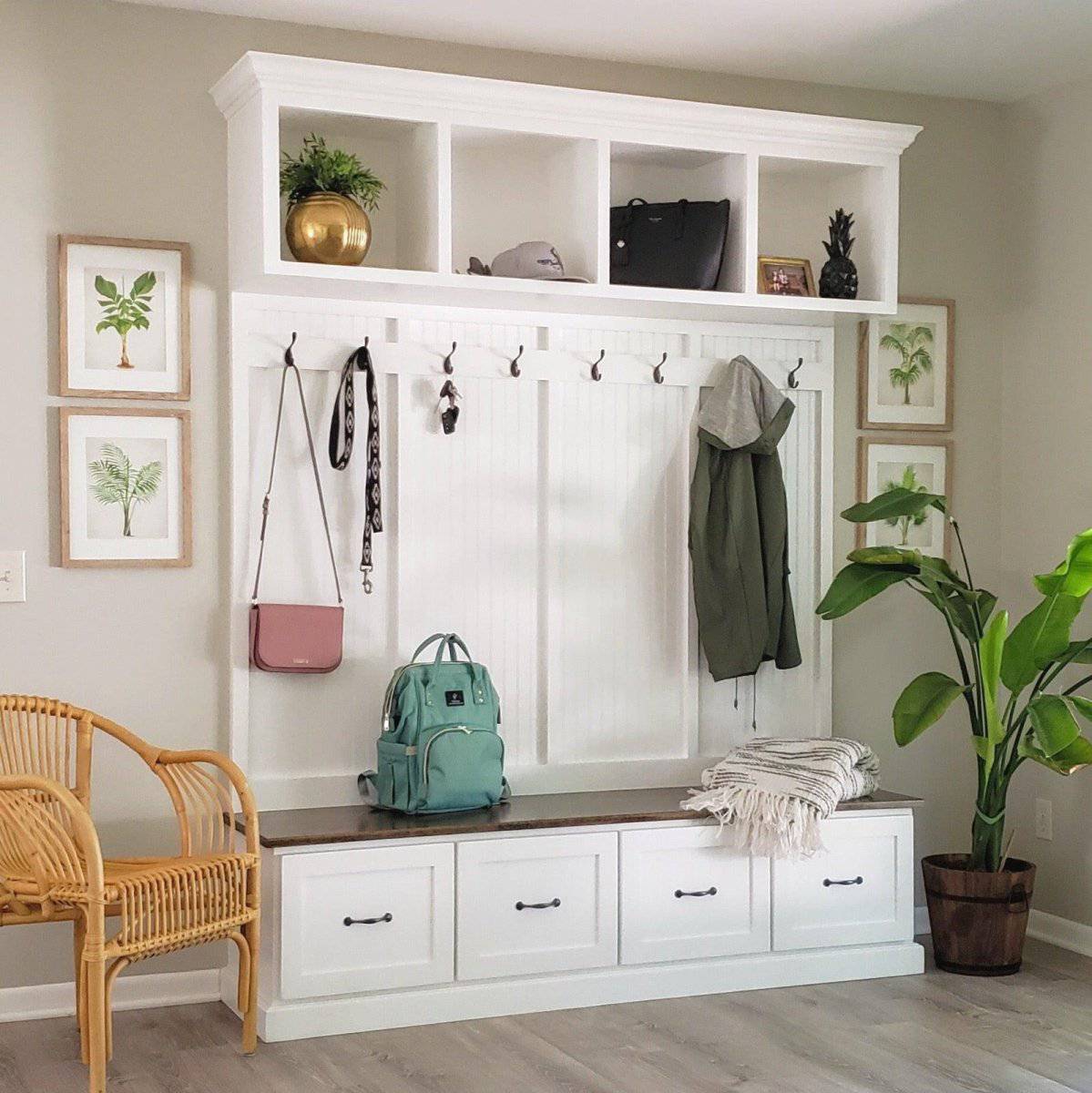 Rack Bench Bench With Hooks For Mudroom Entryway Storage Bench