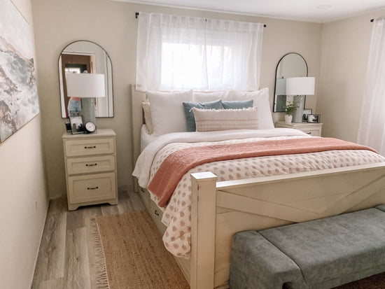 OHIO solid wood bed frame with storage drawers