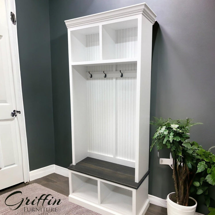 PENNSYLVANIA 2 section entryway bench with storage - Griffin Furniture