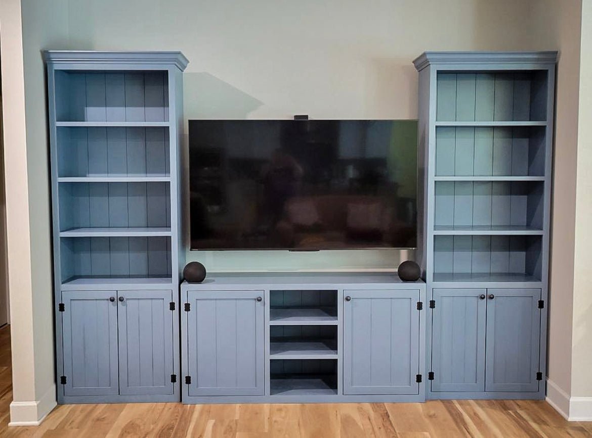 Texas Custom Wood Entertainment Center | Solid Wood TV Stand with Storage | Handcrafted Media Console