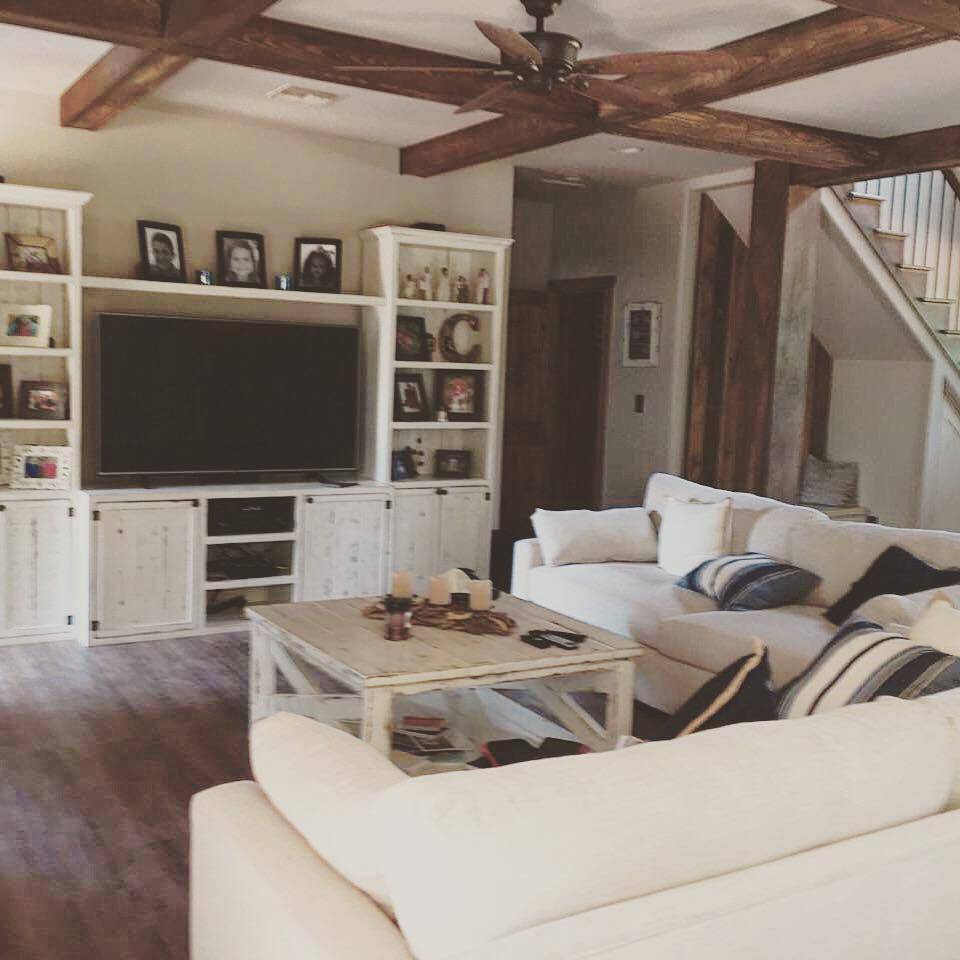 Texas Custom Wood Entertainment Center | Solid Wood TV Stand with Storage | Handcrafted Media Console
