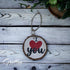 Valentine wood slice ornaments hand painted - Griffin Furniture