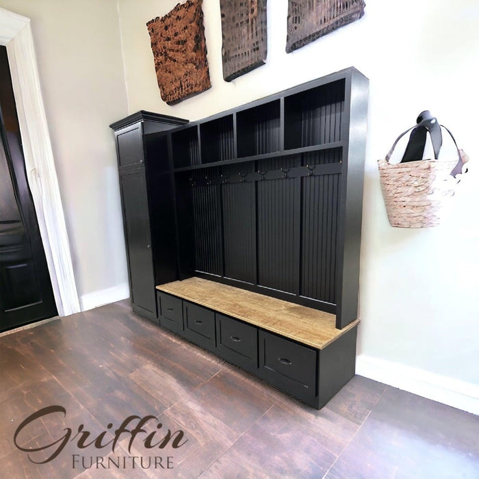 HOLBROOK 4-section entryway organization bench - Griffin Furniture